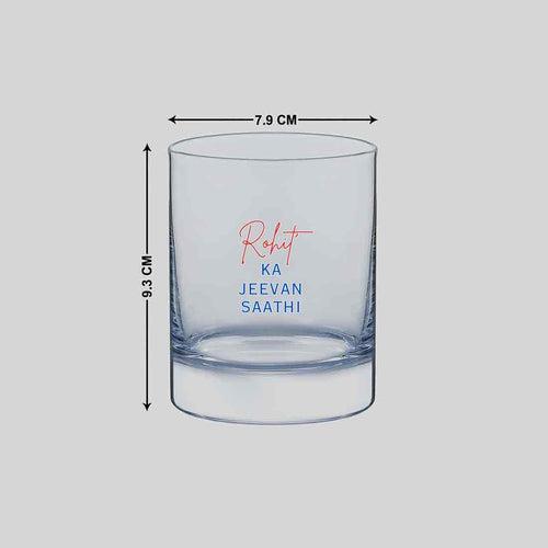 Personalized Glass of Whiskey - Color Printed Glasses for Alcohol