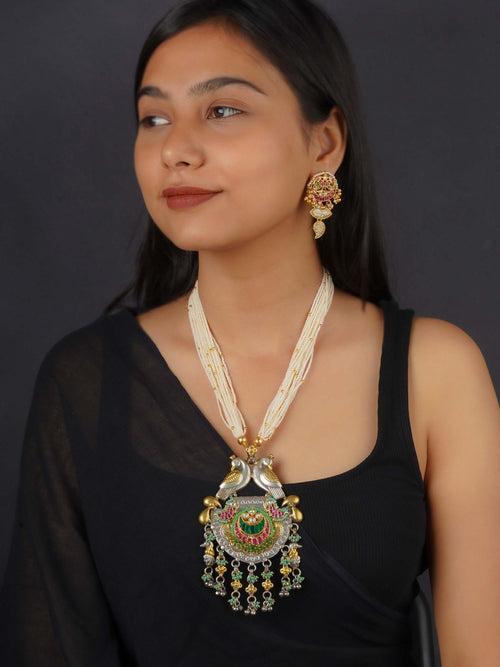 EK-SFSET235MA - Multicolor Tribal Necklace Set