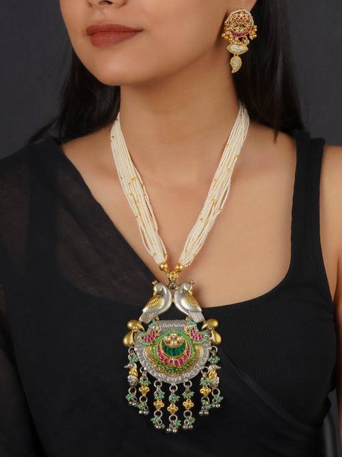 EK-SFSET235MA - Multicolor Tribal Necklace Set