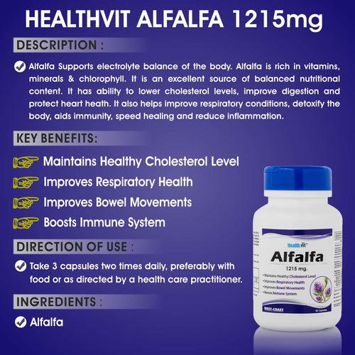 Healthvit Alfalfa 1215 mg, 60 Capsules