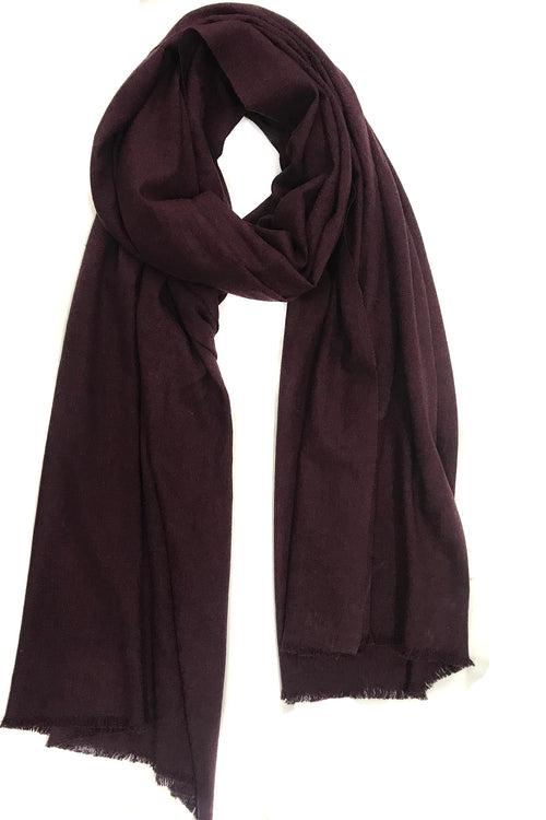 Wine Silk Cashmere Men Scarf