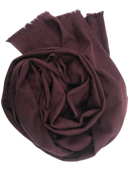 Wine Silk Cashmere Men Scarf