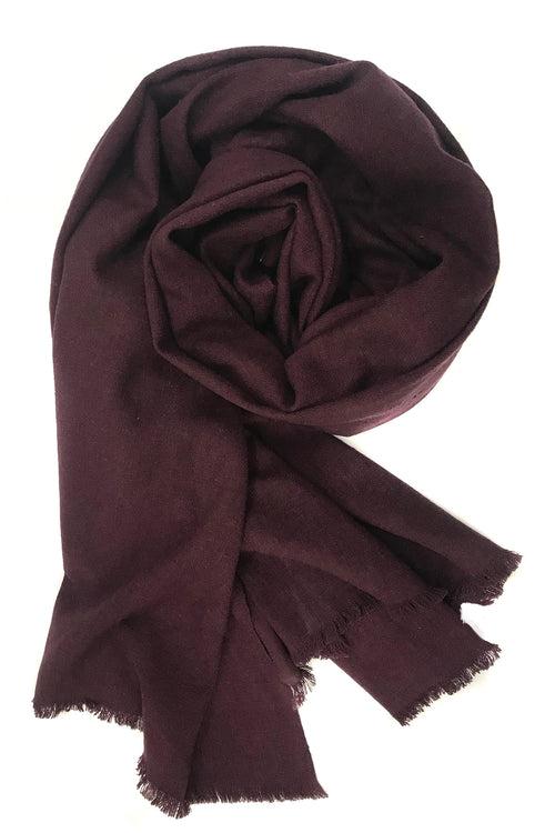 Wine Silk Cashmere Men Scarf