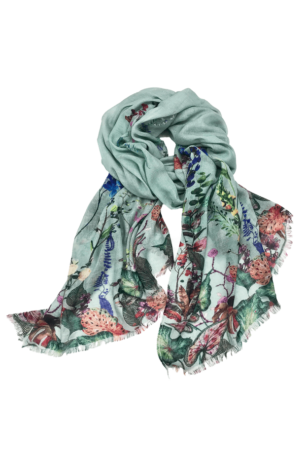 Florarium in Turquoise Modal Scarf