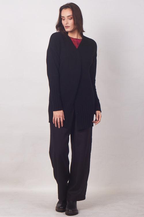 Black Pure Cashmere Cardigan