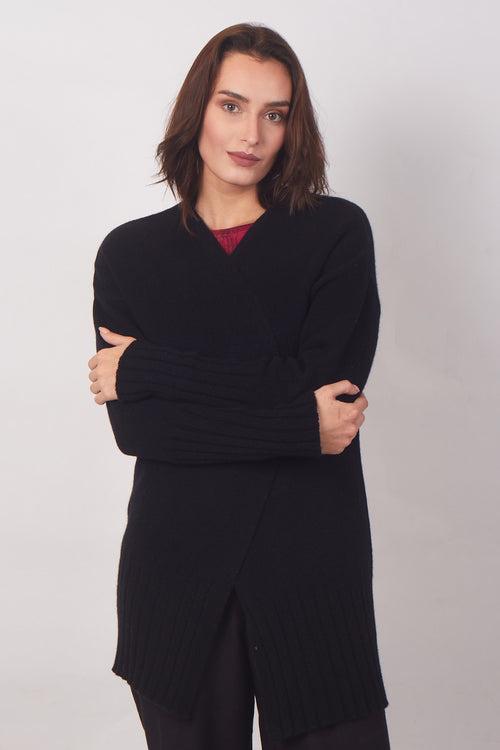 Black Pure Cashmere Cardigan