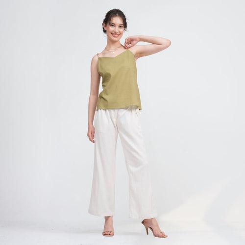 Holley Set Of 2 - Top & Pants - Sage Green & Ecru