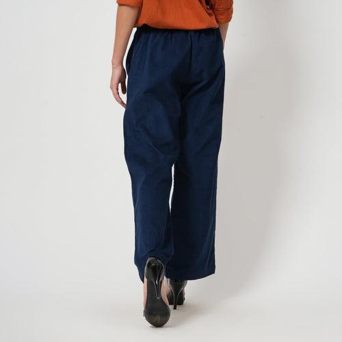 Long Legs Pants > Navy Blue Corduroy