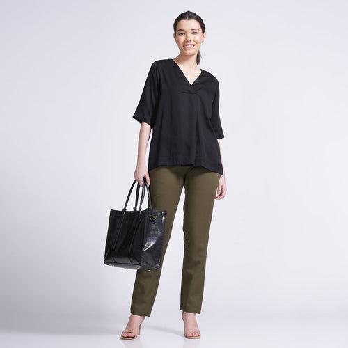 Diana Set of 2 - Top & Pants - Black & Olive