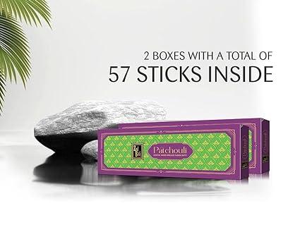 Zed Black Patchouli Hand-Rolled Flora Batti - Pack of 1 Agarbatti / Incense Batti, Long-Lasting Incense Sticks for Special Puja Experience, Festivals, Occasions, Ideal for Gifting GoodVibes Pack ( Approx 57 Agarbatti Sticks | Handrolled