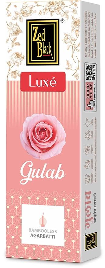 Zed Black Bamboo Less Agarbatti / Incense Sticks – Luxe Series - Pack of 4 Incense Sticks, Good Vibes Pack (Approx 70 Sticks | 4 Fragrances - Chandan, Gulab, Loban and Mogra) (377 GM)