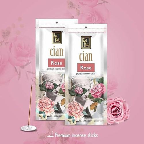 Zed Black Cian Agarbatti / Incense Sticks Pack of 5 (in 5 Fragrances of Marine, Rose, Marigold, Lavender and Ivory)