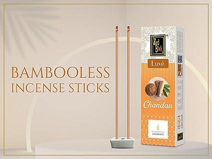 Zed Black Bamboo Less Incense Sticks – Luxe Series - Incense Sticks, Good Vibes Pack (Approx 70 Agarbatti Sticks - Chandan