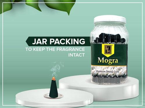 Zed Black Dhoop Big Cones in Jar Packing Incense Dhoop Cones – 3 Fragrances (- Mogra, Chandan & Gulab) | Combo Assorted Dhoop, 3x80 Cones