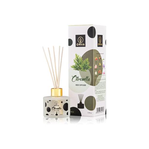 Orva Reed Diffuser Fragrance for Home, Workplace, Enclosed Spaces | 100ml | Includes 6 Rattan Sticks Free | Stress Relief | Mood Enhancer (Pack of 1)