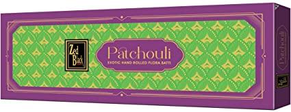 Zed Black Patchouli Hand-Rolled Flora Batti - Pack of 2 Agarbatti / Incense Batti, Long-Lasting Incense Sticks for Special Puja Experience, Festivals, Occasions, Ideal for Gifting GoodVibes Pack ( Approx 57 Agarbatti Sticks | Handrolled (381 GM)