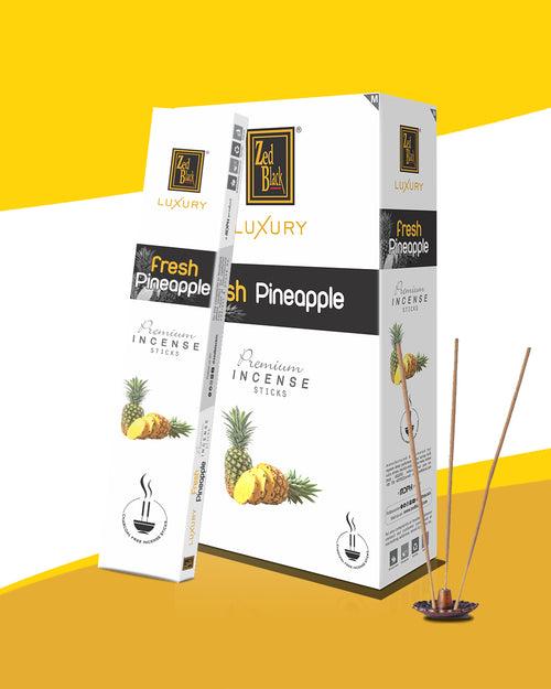 Luxury Pineapple Fragrance Agarbatti / Incense Sticks -: Pack of 12