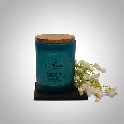 Ampliscent Exotic Candles Collection- Blue Frosted Glass