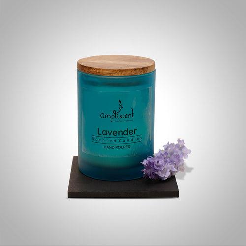 Ampliscent Exotic Candles Collection- Blue Frosted Glass