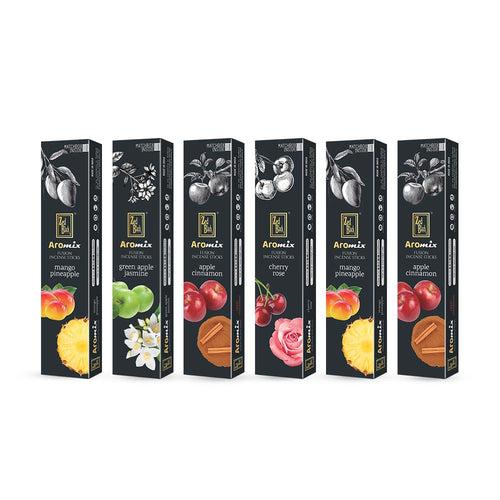 Aromix Fusion Premium Fragrance Agarbatti / Incense Sticks Pack of 6