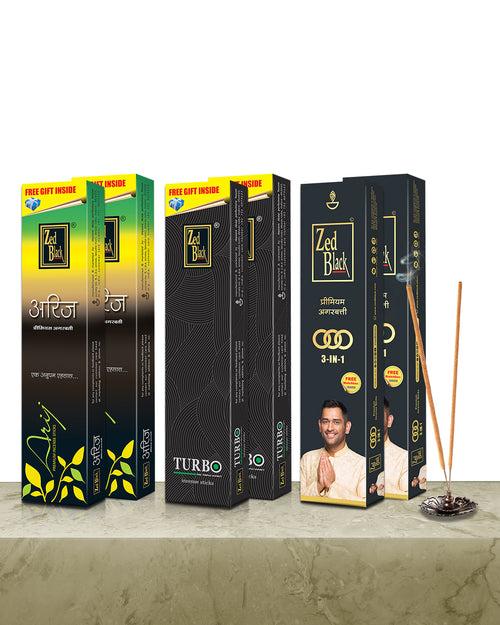 Zed Black Bamboo Agarbatti / Incense Stick (Multicolour)