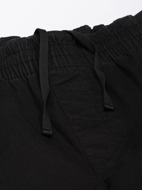 Black Slim Fit Jogger with Drawstring