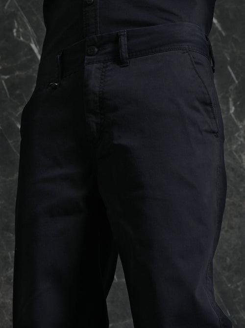 Navy Casual Slim Fit Trouser