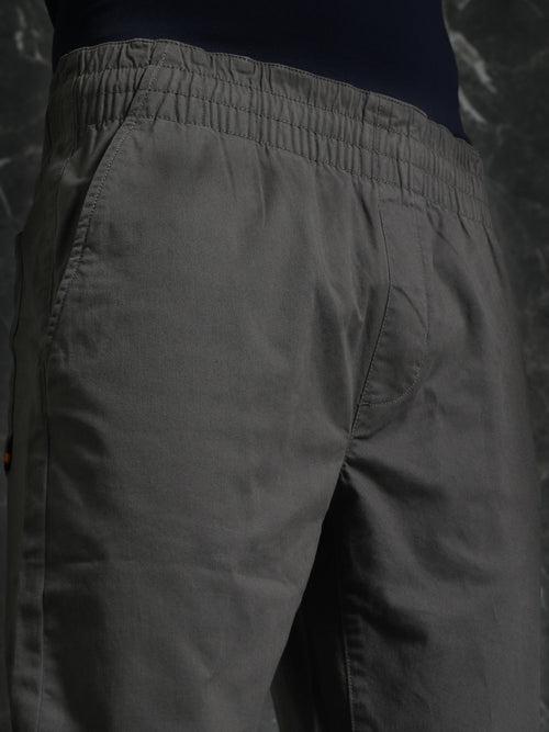 Grey Slim Fit Jogger with Drawstring