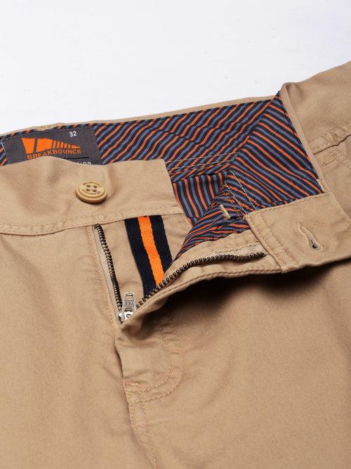 Beige Casual Slim Fit Trouser