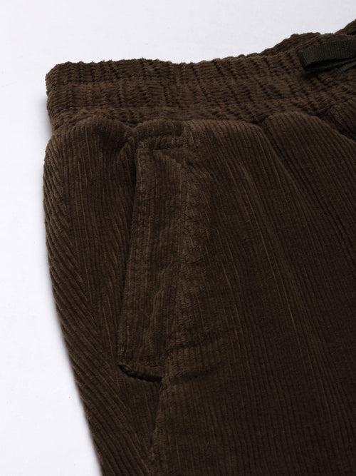 Olive Slim Fit Corduroy Jogger Trouser