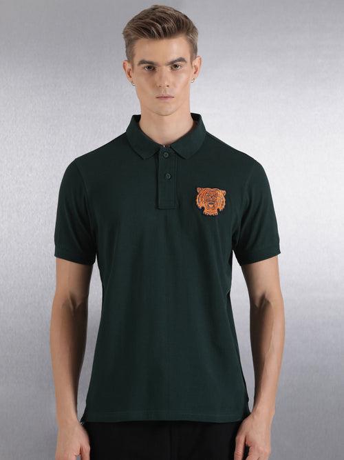 Emerald Solid Regular Fit Polo