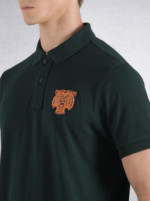 Emerald Solid Regular Fit Polo