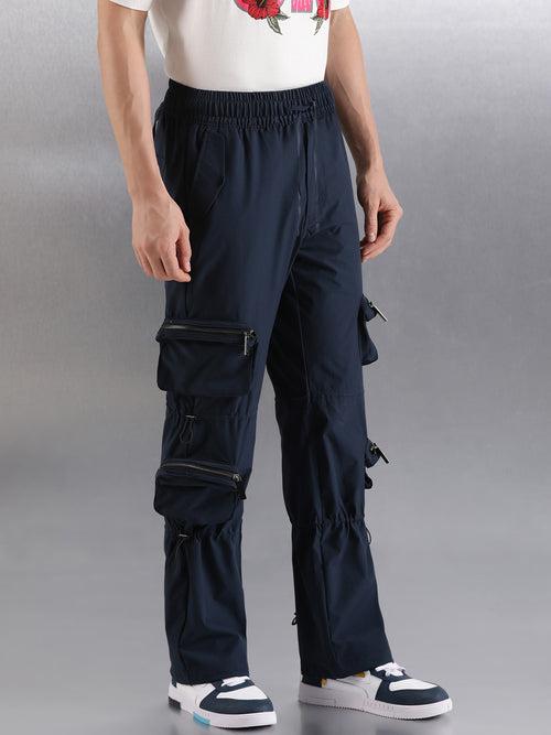 Navy 4-Way Stretch Straight Leg Cargo with 8 Pockets