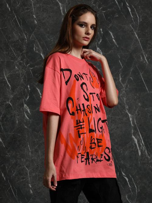 Coral Chasing Light Oversized T-Shirt