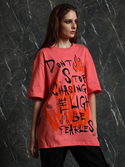 Coral Chasing Light Oversized T-Shirt