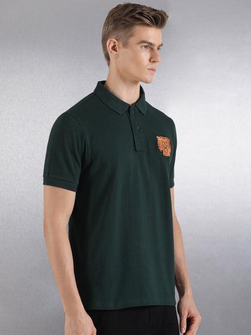 Emerald Solid Regular Fit Polo