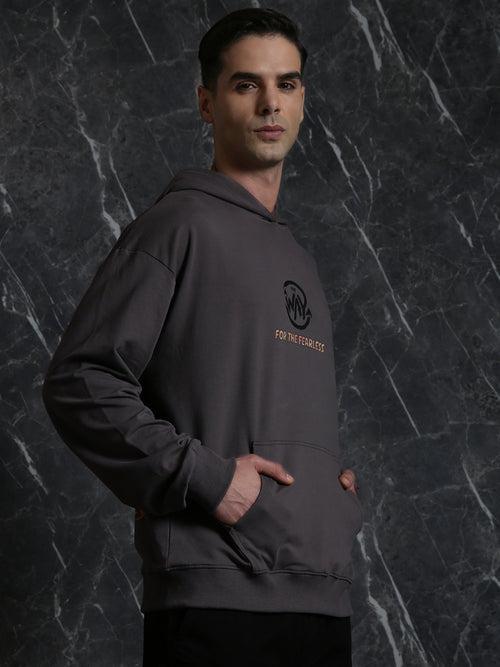 Grey Full Sleeve "The Way" Relaxed Fit Hoodie