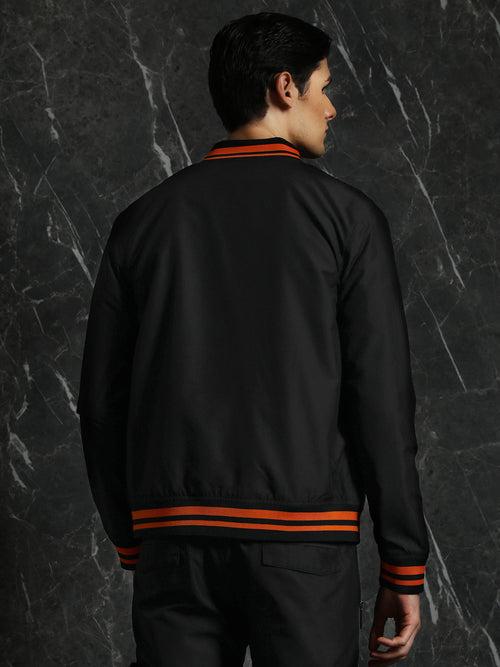 Black Taika Relaxed Fit bomber jacket