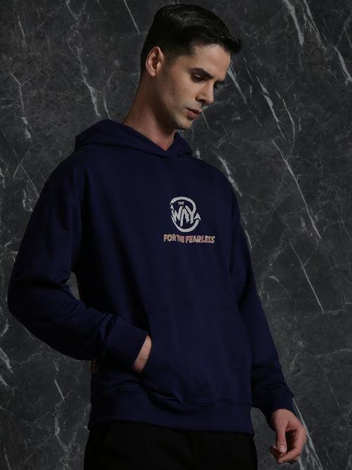Navy Full Sleeve "The Way" Relaxed Fit Hoodie