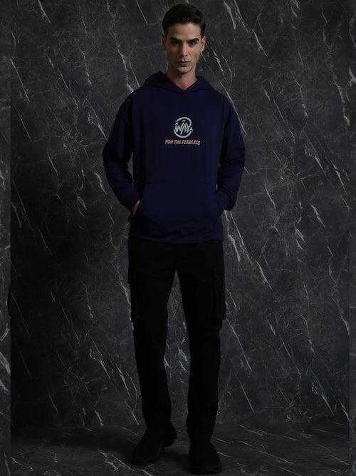 Navy Full Sleeve "The Way" Relaxed Fit Hoodie