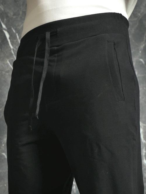 Black Solid Regular Fit Jogger