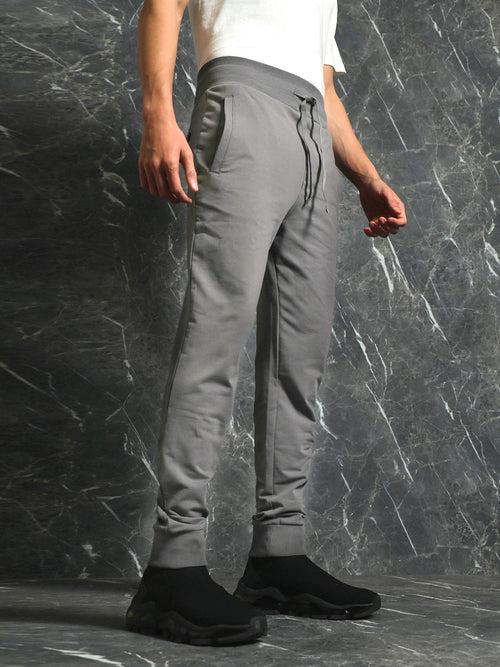 Grey Solid Regular Fit Jogger