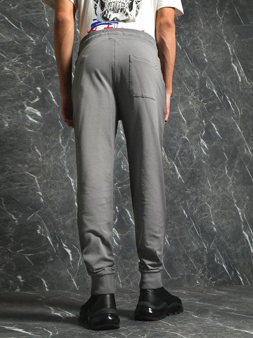 Grey Solid Regular Fit Jogger