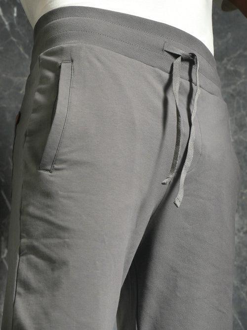 Grey Solid Regular Fit Jogger