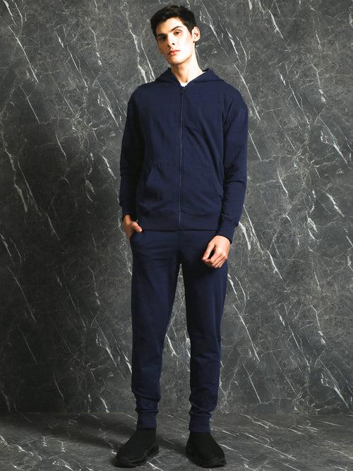 Navy Solid Regular Fit Jogger