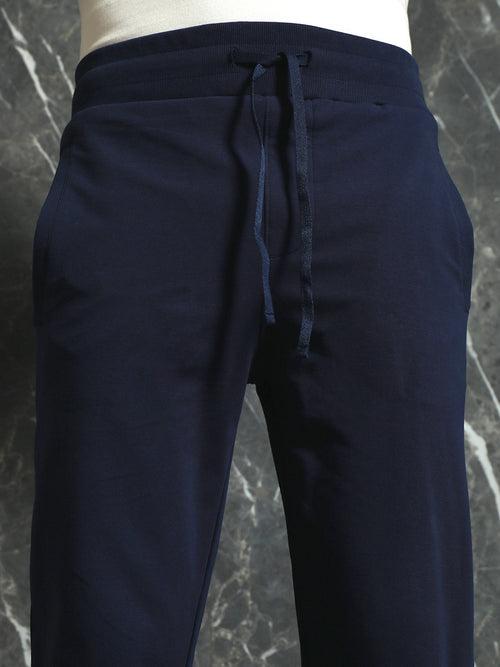 Navy Solid Regular Fit Jogger