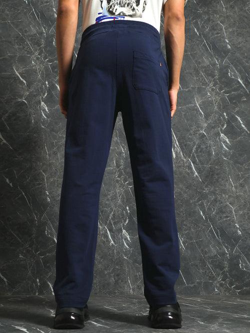 Navy Solid Straight Fit Jogger