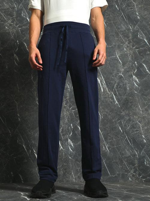 Navy Solid Straight Fit Jogger
