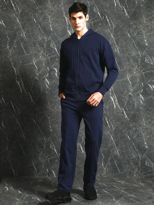 Navy Solid Straight Fit Jogger