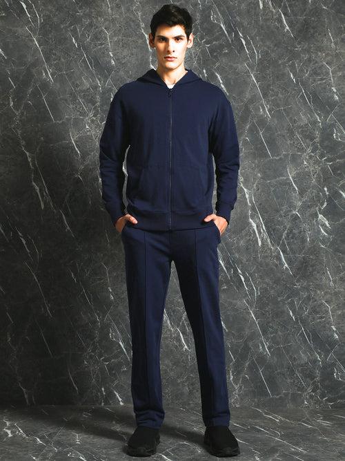 Navy Solid Straight Fit Jogger